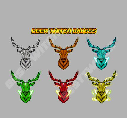 Deer Twitch Discord YouTube sub badges free download