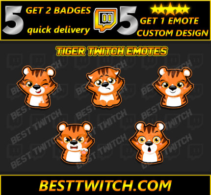 Tiger twitch youtube discord emotes