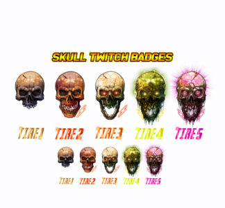 Evolution skull twitch sub badges