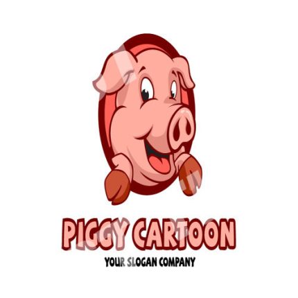 Piggy mascot gaming logo