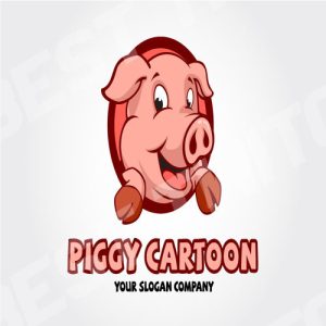 Piggy mascot gaming logo