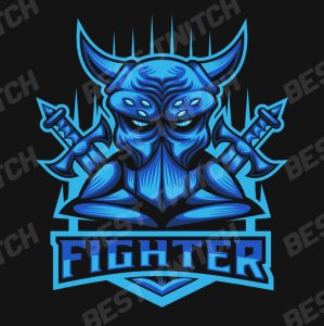 fighter gaming mascot twitch logo