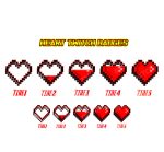Red pixel heart bit & twitch sub badges best price