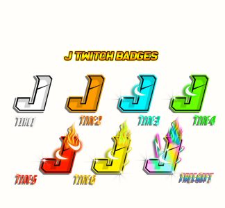 J Letter Twitch Sub Badges ! BestTwitch