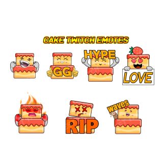 Cake emotes discord and twitch channel