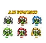Aline Joker Head Sub Badges for Twitch Subscribers: BestTwitch