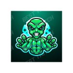 Alien Esport Mascot Logo – Unleash the Extraterrestrial Power