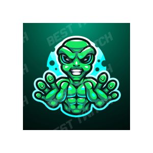 Alien Esport Mascot Logo – Unleash the Extraterrestrial Power