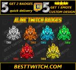 Alien fire Bits Badges