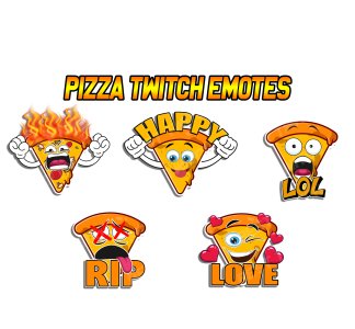 Pizza Party Emotes & Sub Badges - BestTwitch