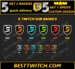 S Twitch Sub Badges & Bits with Special Effects