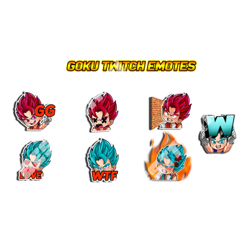 Emojis para Goku – Twitch, Discord, YouTube, Kick & Facebook Emotes | Super Saiyan Emoji Pack & Streamer Flair