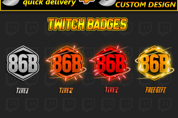 Ultimate Free Badge Pack for Twitch, Kick, Discord & YouTube Bits, Subs & Emotes