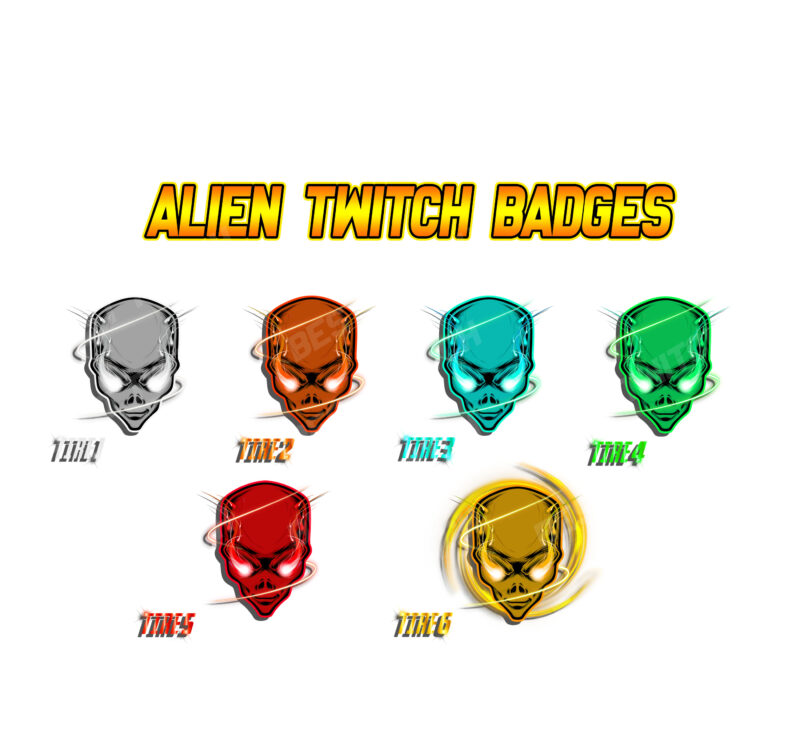 Alien Invasion Twitch Badge Pack Subs