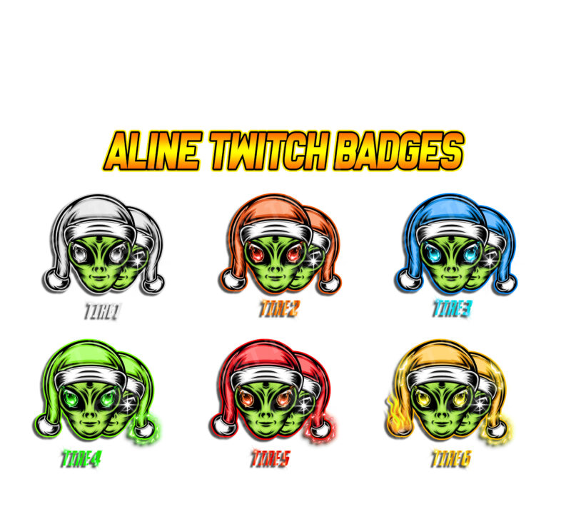 Joker-Alien Hybrid Sub Badges Twitch & Discord VIP Icons (Free Download!)