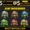 Joker-Alien Hybrid Sub Badges Twitch & Discord VIP Icons (Free Download!)