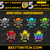 Skull with Knife Emote Pack Discord, Kick & YouTube Badges for Streamers