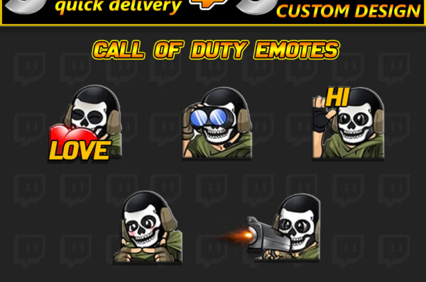 Call of Duty Twitch Emotes Pack 12 Premium Gaming Emotes for FPS Streamers