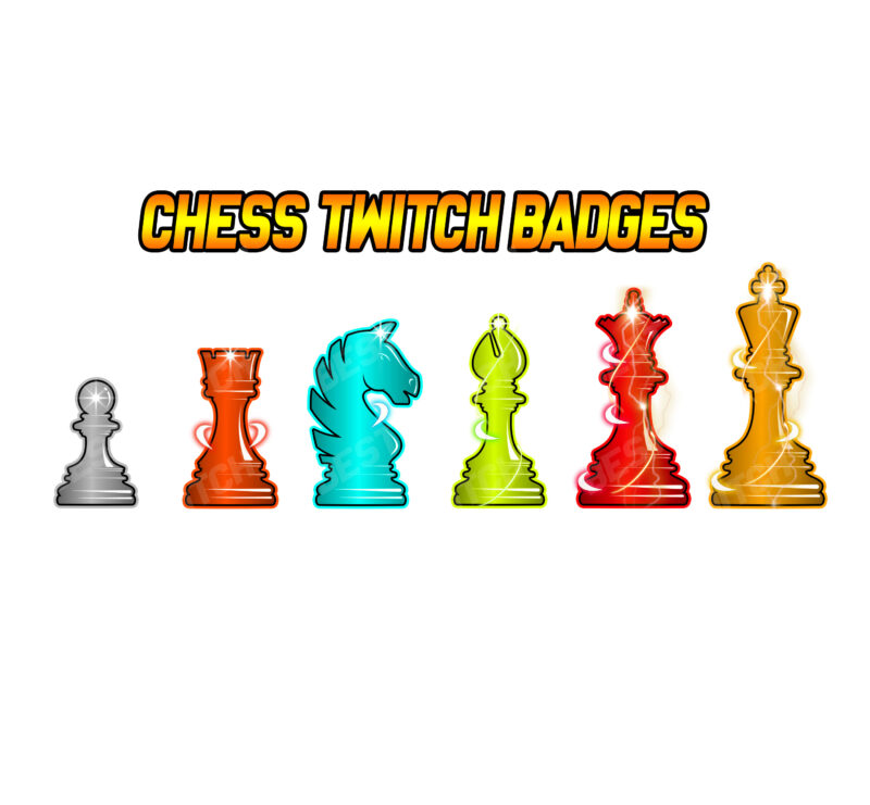 Chess Sub Badge Pack – Premium Twitch Tiered Emotes & Bit Badges