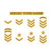 Military Stripe Twitch Sub Badges Rank Badges for Twitch, Kick, Discord