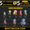 Goku Saiyan Twitch Sub Badges – 8 Tier Anime DBZ Bit Badges for Twitch, YouTube, Kick, and Discord