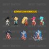 Goku Saiyan Twitch Sub Badges – 8 Tier Anime DBZ Bit Badges for Twitch, YouTube, Kick, and Discord