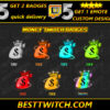 7x Money Bag Twitch Sub Badges Gold, Sparkle & Kawaii Loyalty Emotes