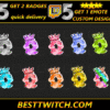 Animated Q Letter Twitch Badges Glowing, Bouncing & Premium GIF Subscriber Icons
