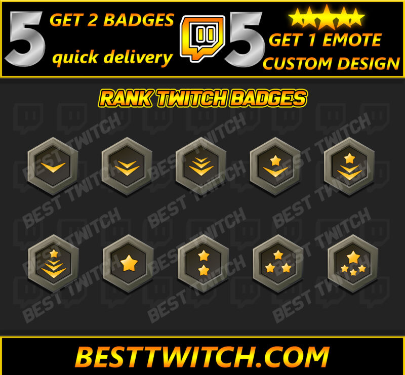 Valorant Rank Badge Pack Twitch Subscriber & Discord Role Icons (Free Download!)