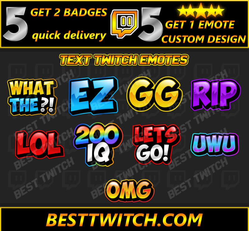Ultimate Twitch Chat Text Emoji + Expressive Kaomoji for Streamers