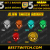 Alien Invasion Twitch Badge Pack Subs