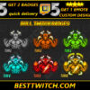 Raging Bull Badge Pack Twitch Subs, Kick Emotes & Bits (Free Download!)