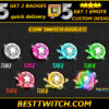 Coin-Themed Twitch Subscriber Badges Free Tiered Reward Icons