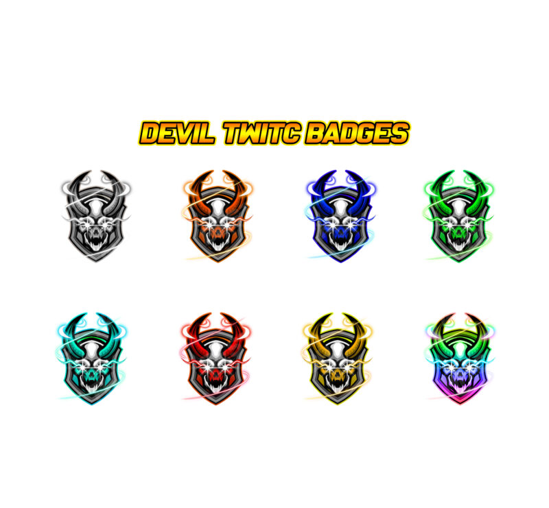 Devil Sub Badges for Twitch Badges for Twitch, Discord, Kick & YouTube