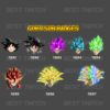 Goku Sub Badges – Dragon Ball Z Twitch Sub Badges & Bit Badges | Anime Twitch Badges Pack