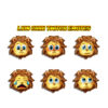 Roar-some Chibi Lion Emote Pack 6x Adorable Emotes for Twitch & Discord