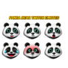 Panda Emoji Pack 6 Cute & Expressive Emotes for Twitch, Discord & Social Media