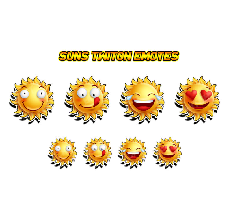 Kawaii Sun Twitch Emote – Bright & Cheery Emote for Streamers