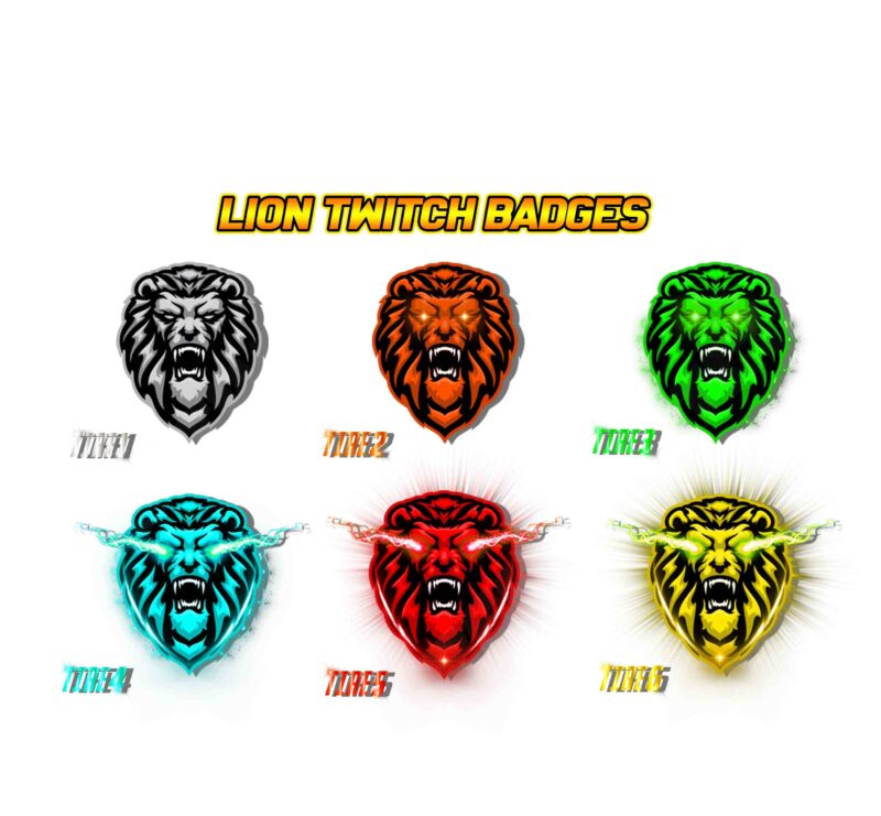 Lion King Twitch Sub Badges Free Tiered Emotes for Disney & Gaming Streamers