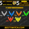 Free V Letter Twitch Badges Minimalist & Gaming Subscriber Icons