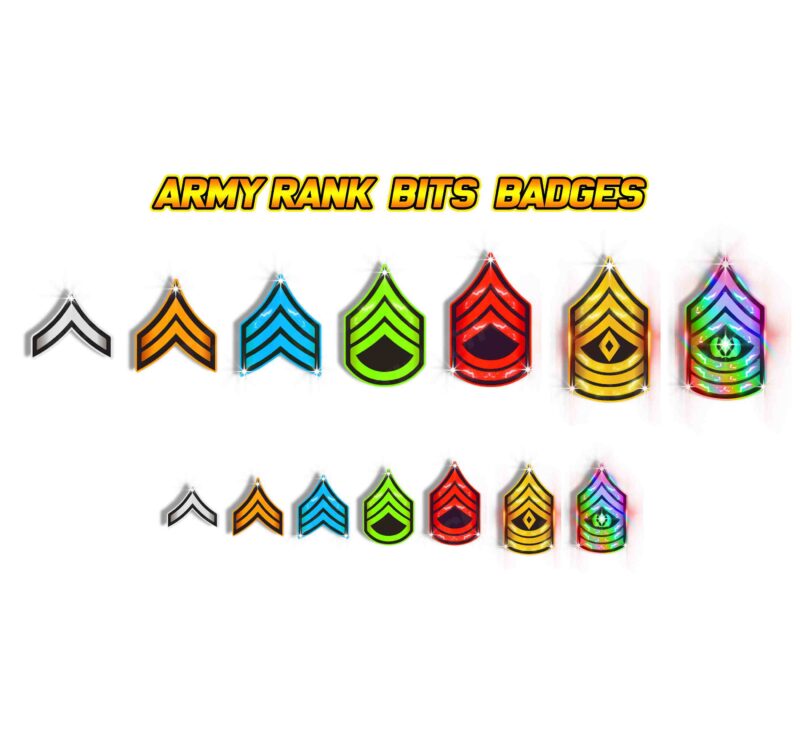 Army Military Rank Badges Tactical Subscriber for Streamers