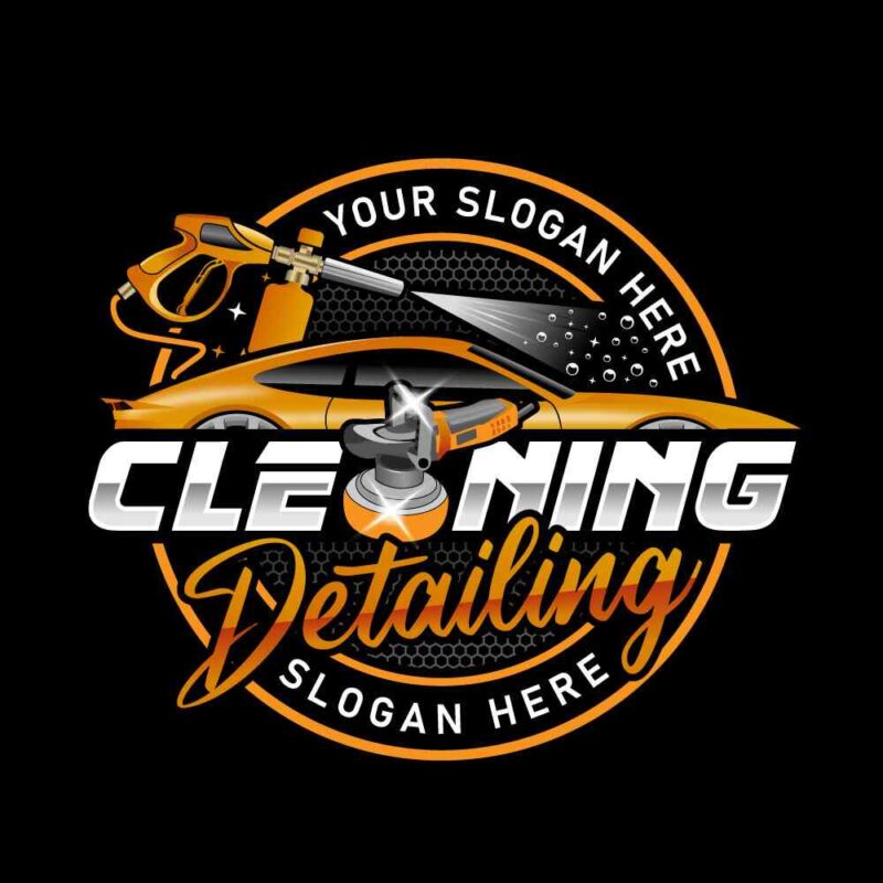 Premium Car Cleaning Logo Design Custom Detailing Badge for Auto Businesses
