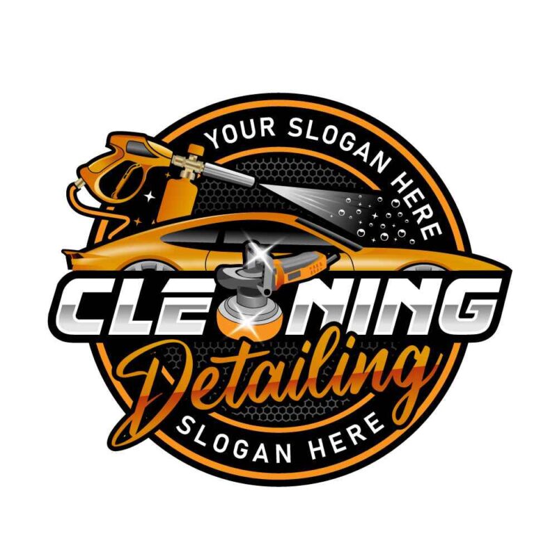 Premium Car Cleaning Logo Design Custom Detailing Badge for Auto Businesses