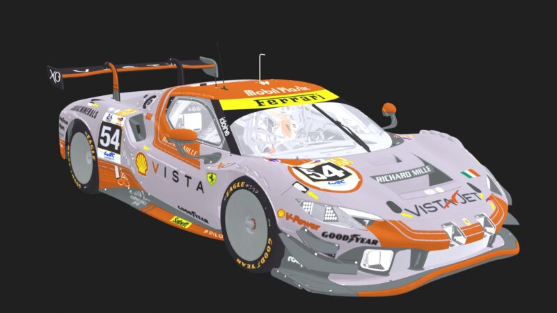 Ferrari 296 GT3 3D Model | High-Poly & Low-Poly Racing Car