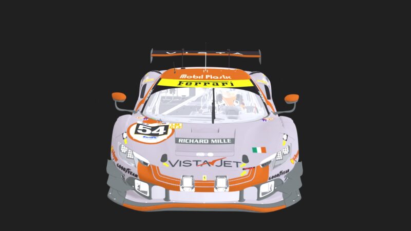 Ferrari 296 GT3 3D Model | High-Poly & Low-Poly Racing Car