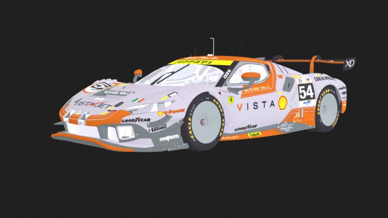 Ferrari 296 GT3 3D Model | High-Poly & Low-Poly Racing Car