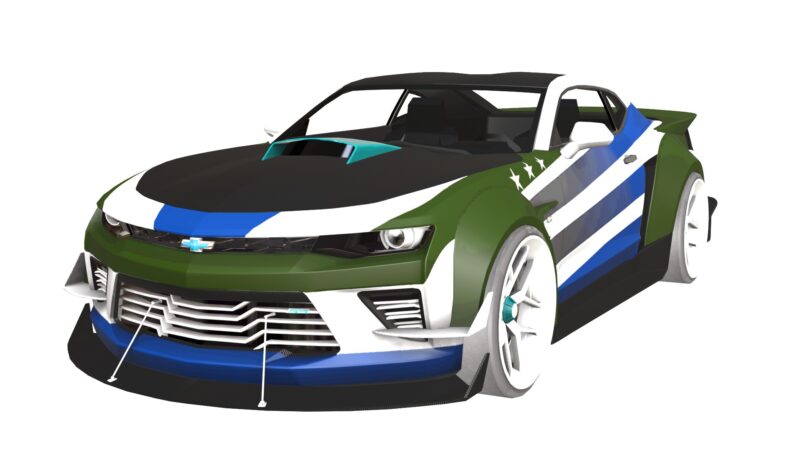 2022 Chevrolet Camaro 3D Model High-Quality Sports Car Model