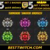 Samurai Electric Effect Twitch Sub Badges Glowing Samurai Helmet