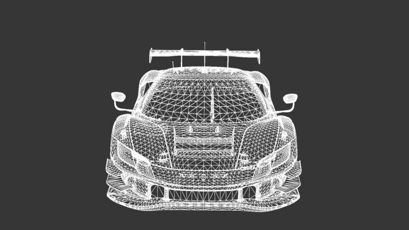 Ferrari 296 GT3 3D Model | High-Poly & Low-Poly Racing Car