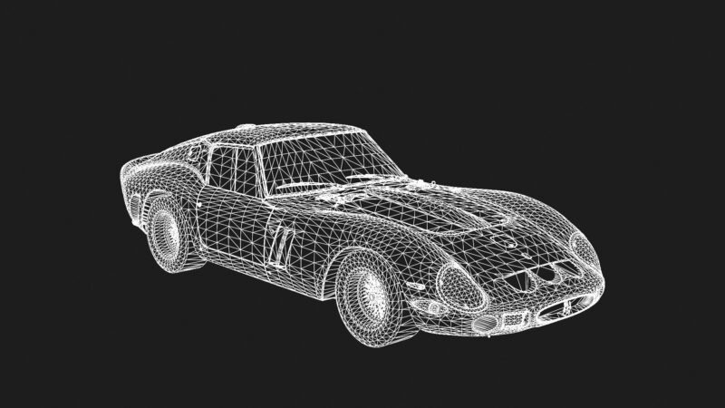 Ferrari 250 GT Berlinetta Lusso 1962 3D Model Classic Sports Car